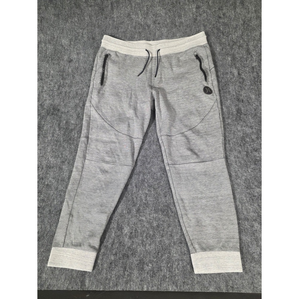 Mens Joggers XL Fleece Sweatpants Heather Gray Tapered Tech Phantom Hurley